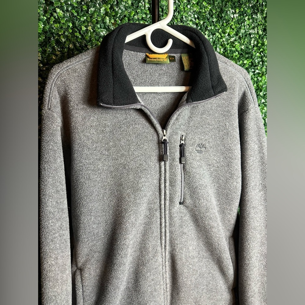 Timberland POLARTEC Fleece Full Zip Jacket Men’s Size Medium‎ Gray